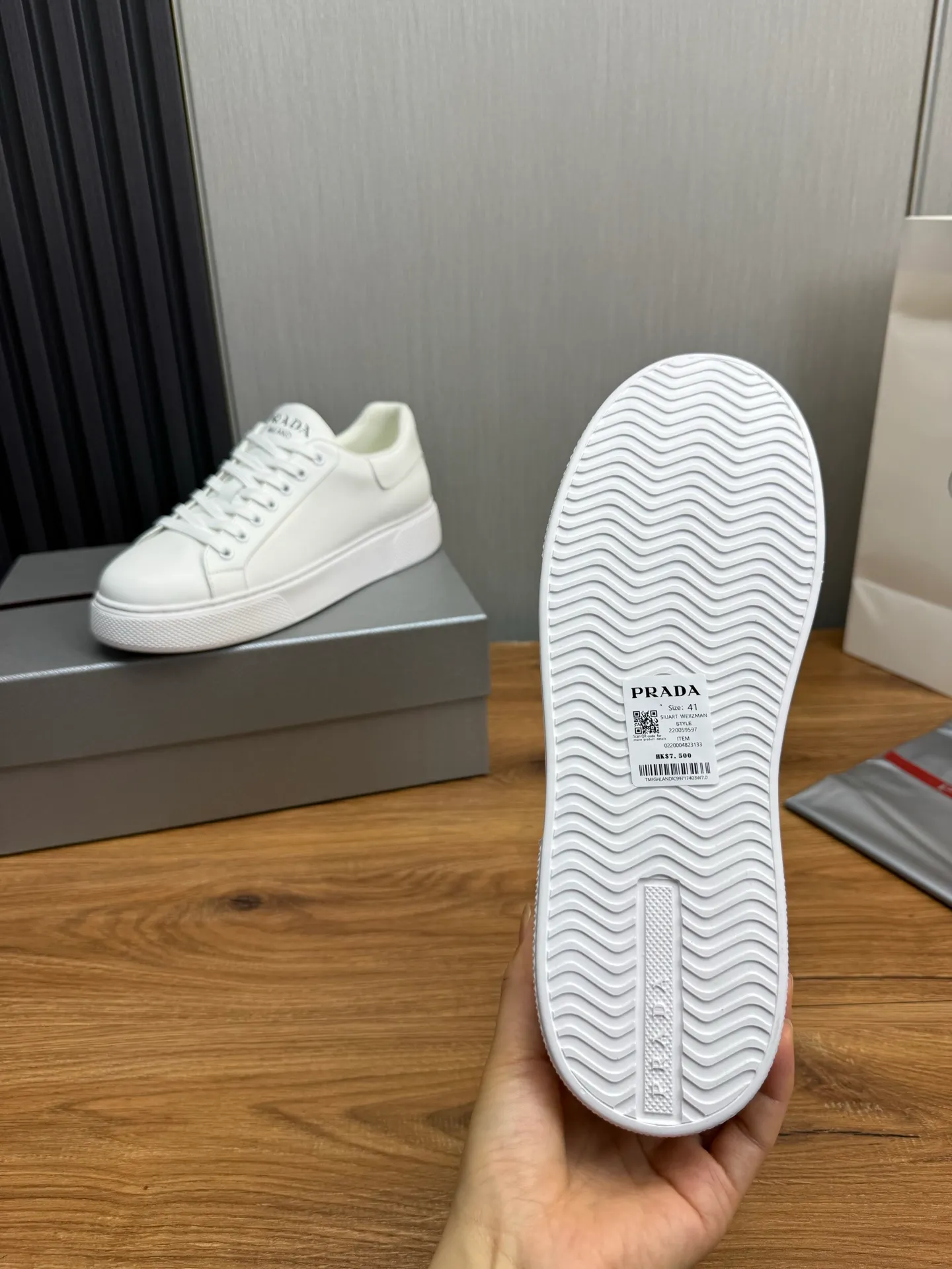 Men's shoes 💰580💰 [PRADA] Men's shoes are popular in the counter, official website is synchronized, 1 high-quality shipment ✔️Imported cowhide fabric + cowhide lining, 1🆚1 replica, original sole, 38-45 (45 customized, non-refundable)